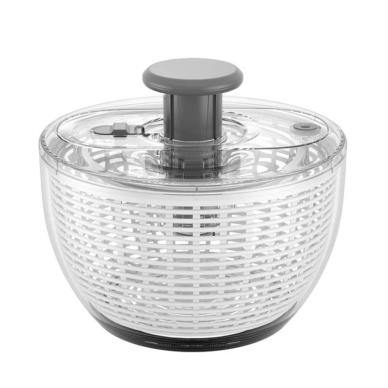 Push-Button Salad Spinner with Colander – Multi-Function Vegetable Fruit Dehydrator, Manual Produce Dryer for Salad Prep & Fitness Meals, Kitchen Strainer Basket
